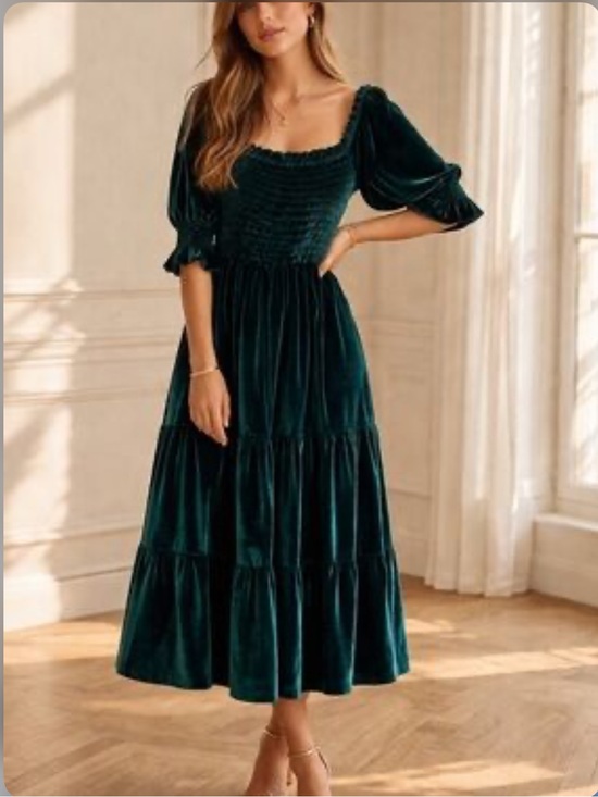 Baltic Born Dresses & Skirts - NWT Baltic Born Vivaldi Velvet Midi Dress Medium Holiday Party Photoshoot
